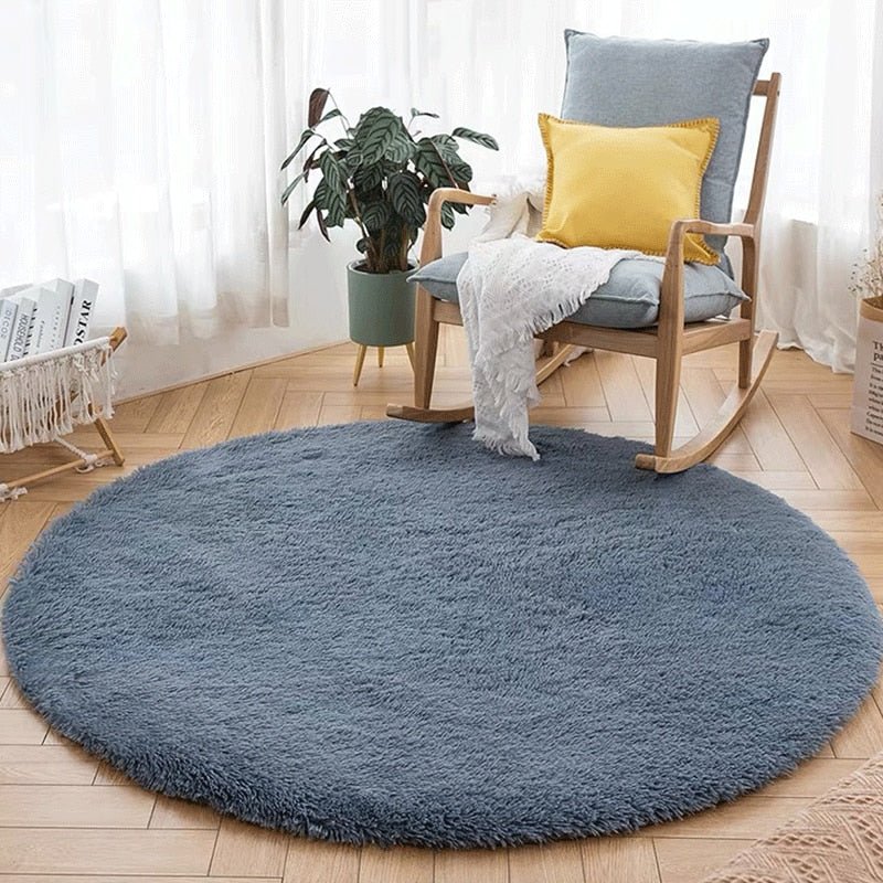 Plush Round Living Room Carpet - Fluffy and Anti - slip - Casatrail.com