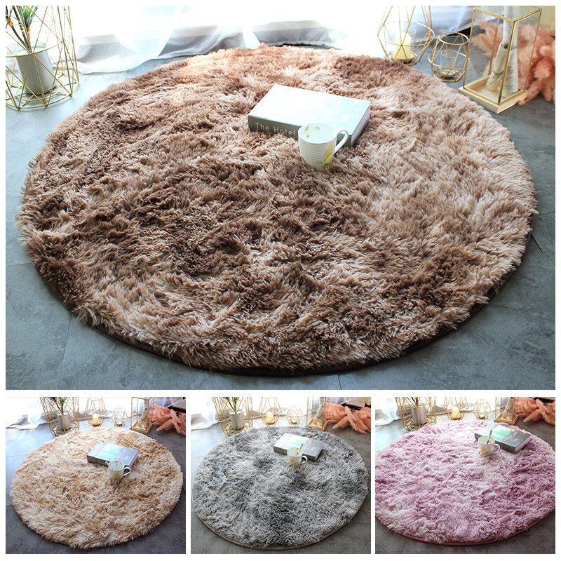 Plush Round Living Room Carpet - Fluffy and Anti - slip - Casatrail.com