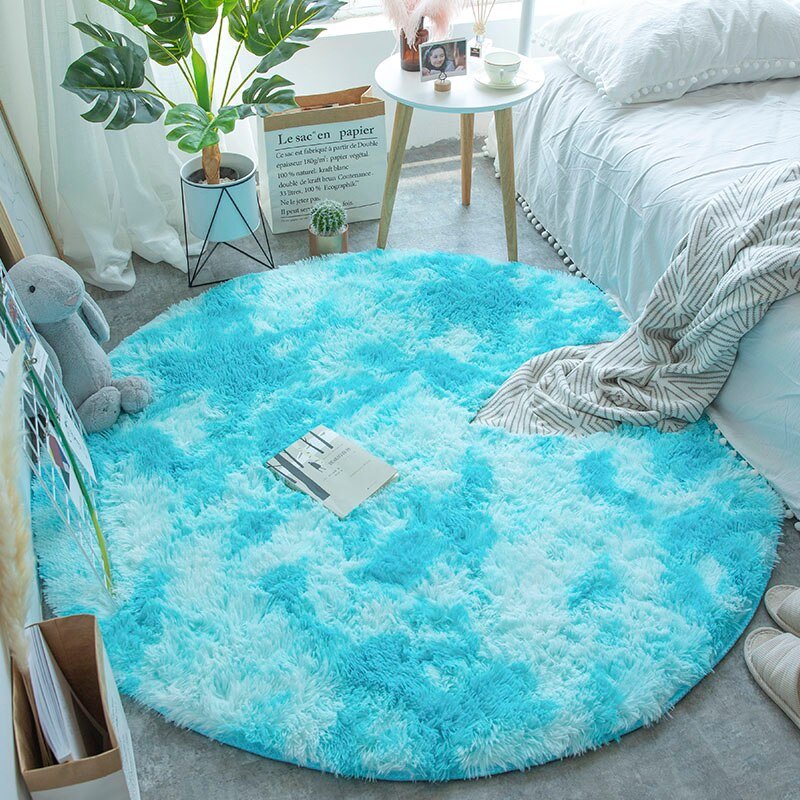 Plush Round Living Room Carpet - Fluffy and Anti - slip - Casatrail.com