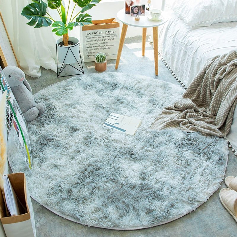 Plush Round Living Room Carpet - Fluffy and Anti - slip - Casatrail.com