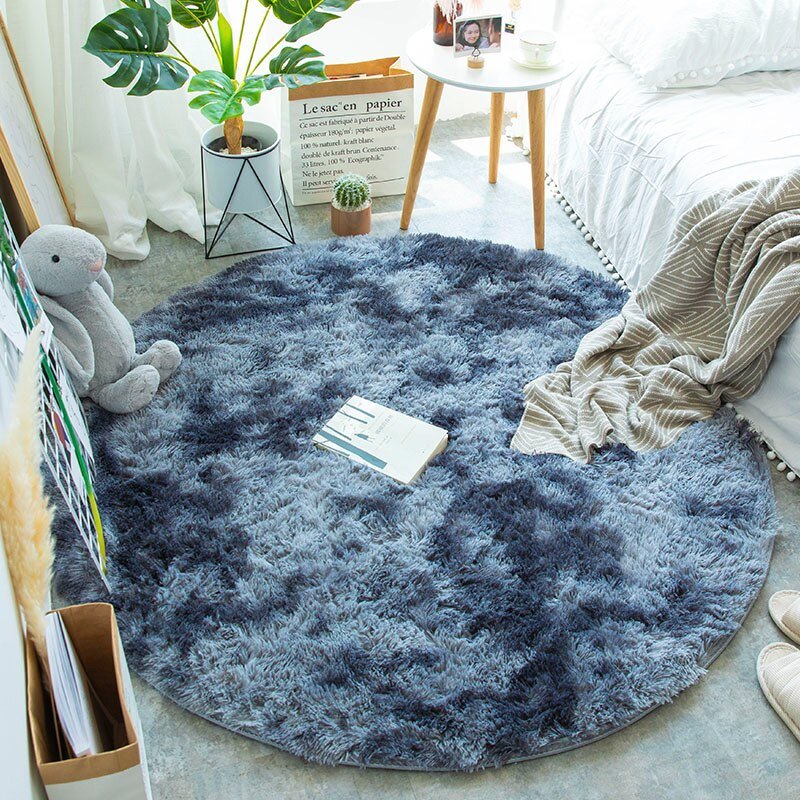 Plush Round Living Room Carpet - Fluffy and Anti - slip - Casatrail.com