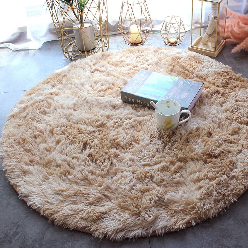 Plush Round Living Room Carpet - Fluffy and Anti - slip - Casatrail.com