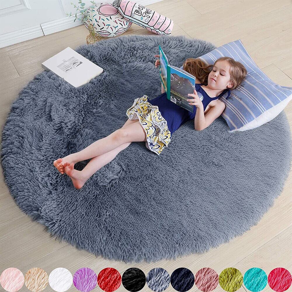 Plush Round Living Room Carpet - Fluffy and Anti - slip - Casatrail.com