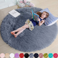 Thumbnail for Plush Round Living Room Carpet - Fluffy and Anti - slip - Casatrail.com