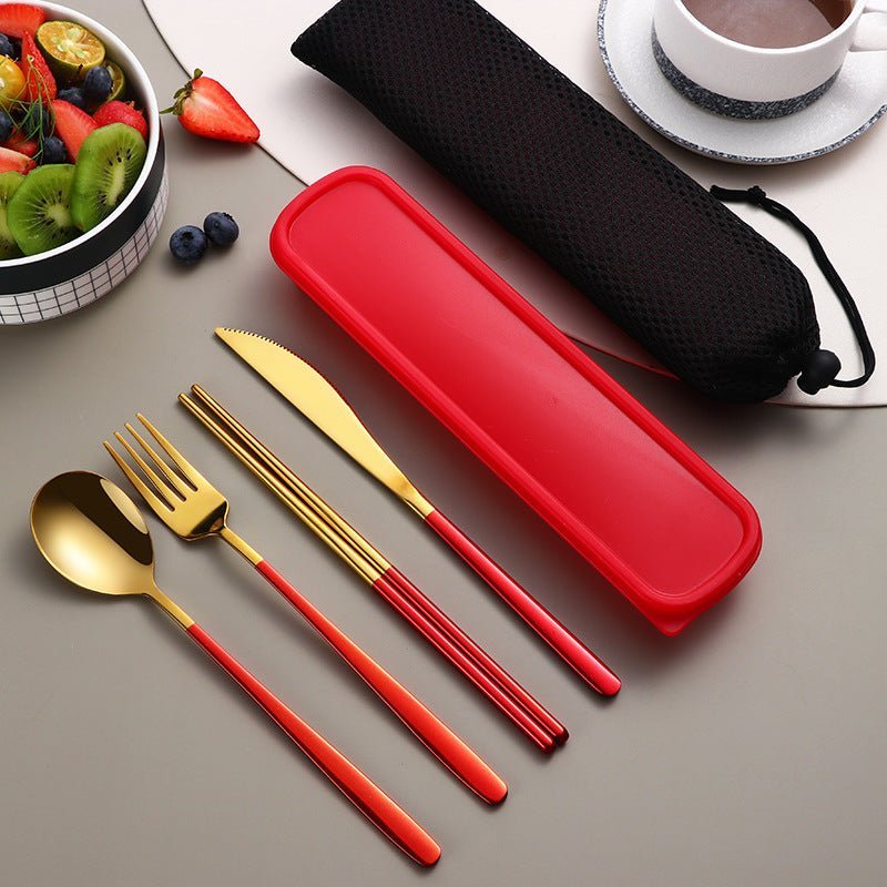 Portable Cutlery Sets with Case - Casatrail.com