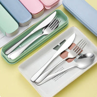 Thumbnail for Portable Stainless Steel Cutlery Set with Storage Box - Casatrail.com