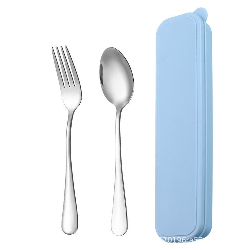 Portable Stainless Steel Cutlery Set with Storage Box - Casatrail.com