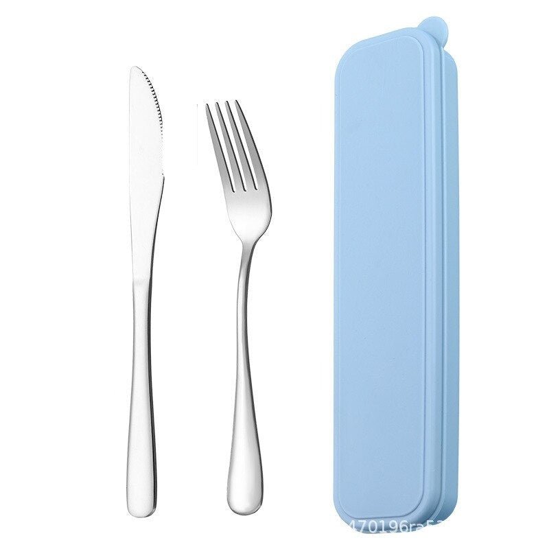 Portable Stainless Steel Cutlery Set with Storage Box - Casatrail.com