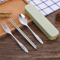 Thumbnail for Portable Stainless Steel Dinnerware Set with Box - Casatrail.com