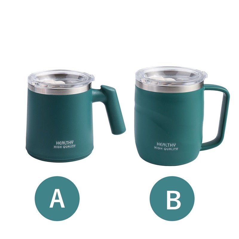 Portable Stainless Steel Thermal Mug with Lid - 350 ml - Casatrail.com