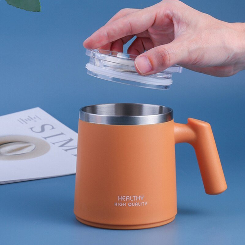 Portable Stainless Steel Thermal Mug with Lid - 350 ml - Casatrail.com