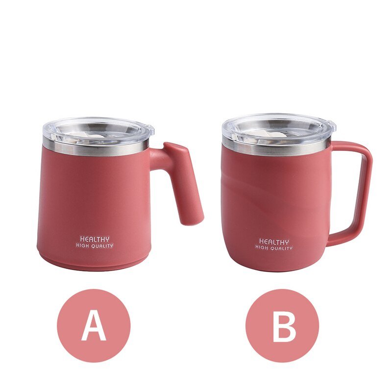 Portable Stainless Steel Thermal Mug with Lid - 350 ml - Casatrail.com