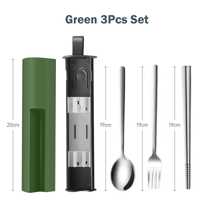 Portable Tableware Set - High - Quality Stainless Steel - Casatrail.com