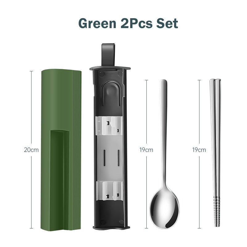 Portable Tableware Set - High - Quality Stainless Steel - Casatrail.com