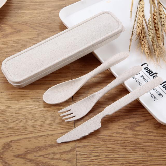 Portable Wheat Straw Cutlery Set - Casatrail.com