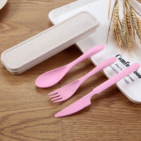 Thumbnail for Portable Wheat Straw Cutlery Set - Casatrail.com