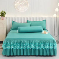 Thumbnail for Princess Bed Skirt with Ruffled Lace for Mattress Protection - Casatrail.com