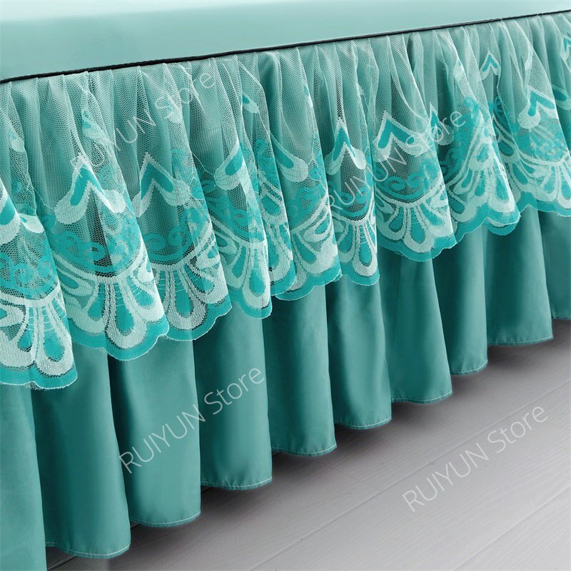 Princess Bed Skirt with Ruffled Lace for Mattress Protection - Casatrail.com