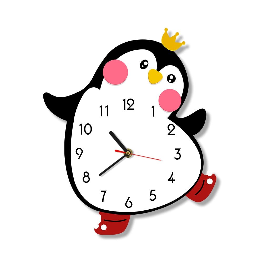 Princess Penguin Cartoon Wall Clock - Casatrail.com