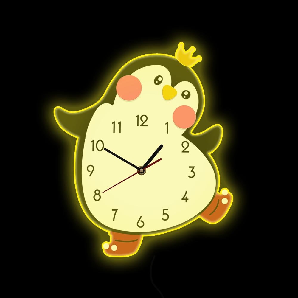 Princess Penguin Cartoon Wall Clock - Casatrail.com