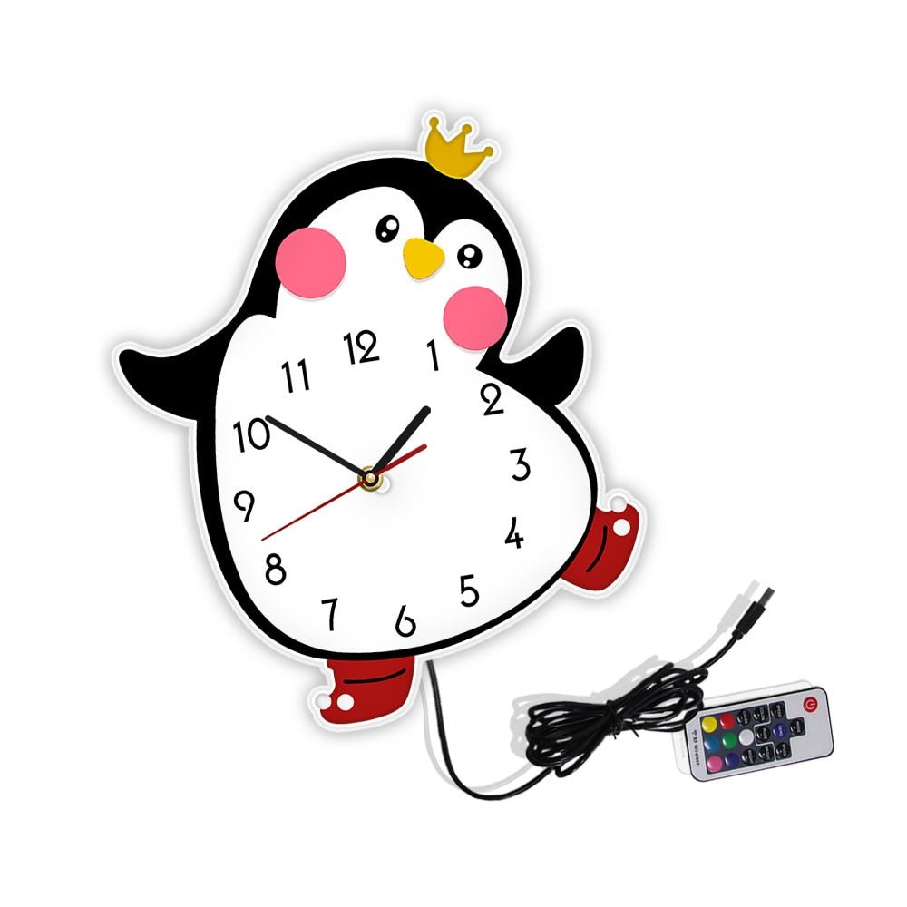 Princess Penguin Cartoon Wall Clock - Casatrail.com
