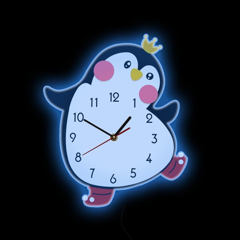 Princess Penguin Cartoon Wall Clock - Casatrail.com
