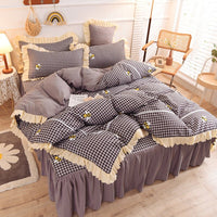 Thumbnail for Princess Style Lace Bed Skirt Duvet Cover Bedding - Casatrail.com