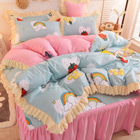 Thumbnail for Princess Style Lace Bed Skirt Duvet Cover Bedding - Casatrail.com