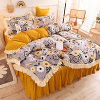 Thumbnail for Princess Style Lace Bed Skirt Duvet Cover Bedding - Casatrail.com