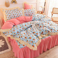 Thumbnail for Princess Style Lace Bed Skirt Duvet Cover Bedding - Casatrail.com