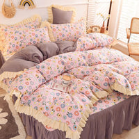 Thumbnail for Princess Style Lace Bed Skirt Duvet Cover Bedding - Casatrail.com