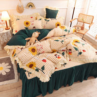 Thumbnail for Princess Style Lace Bed Skirt Duvet Cover Bedding - Casatrail.com