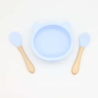 Thumbnail for Baby Bear Shape Silicone Bowl With Spoon