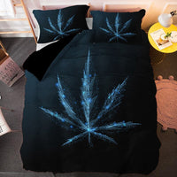 Thumbnail for Psychedelic Queen King Bedding Set with Weed Leaves - Casatrail.com