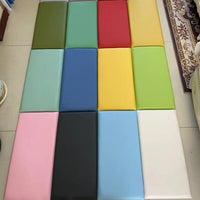 Thumbnail for PU Soft Pack Tatami Bed Headboards Decor with 3D Wall Sticker - Casatrail.com