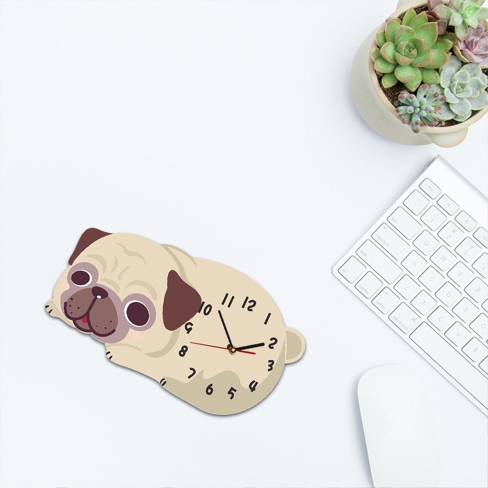 Pug Wall Clock for Kids Nursery Room - Casatrail.com