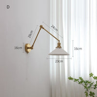 Thumbnail for Pull Chain Switch LED Wall Light Sconces with Long Swing Arm - Casatrail.com