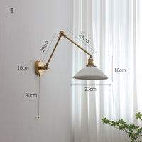 Thumbnail for Pull Chain Switch LED Wall Light Sconces with Long Swing Arm - Casatrail.com