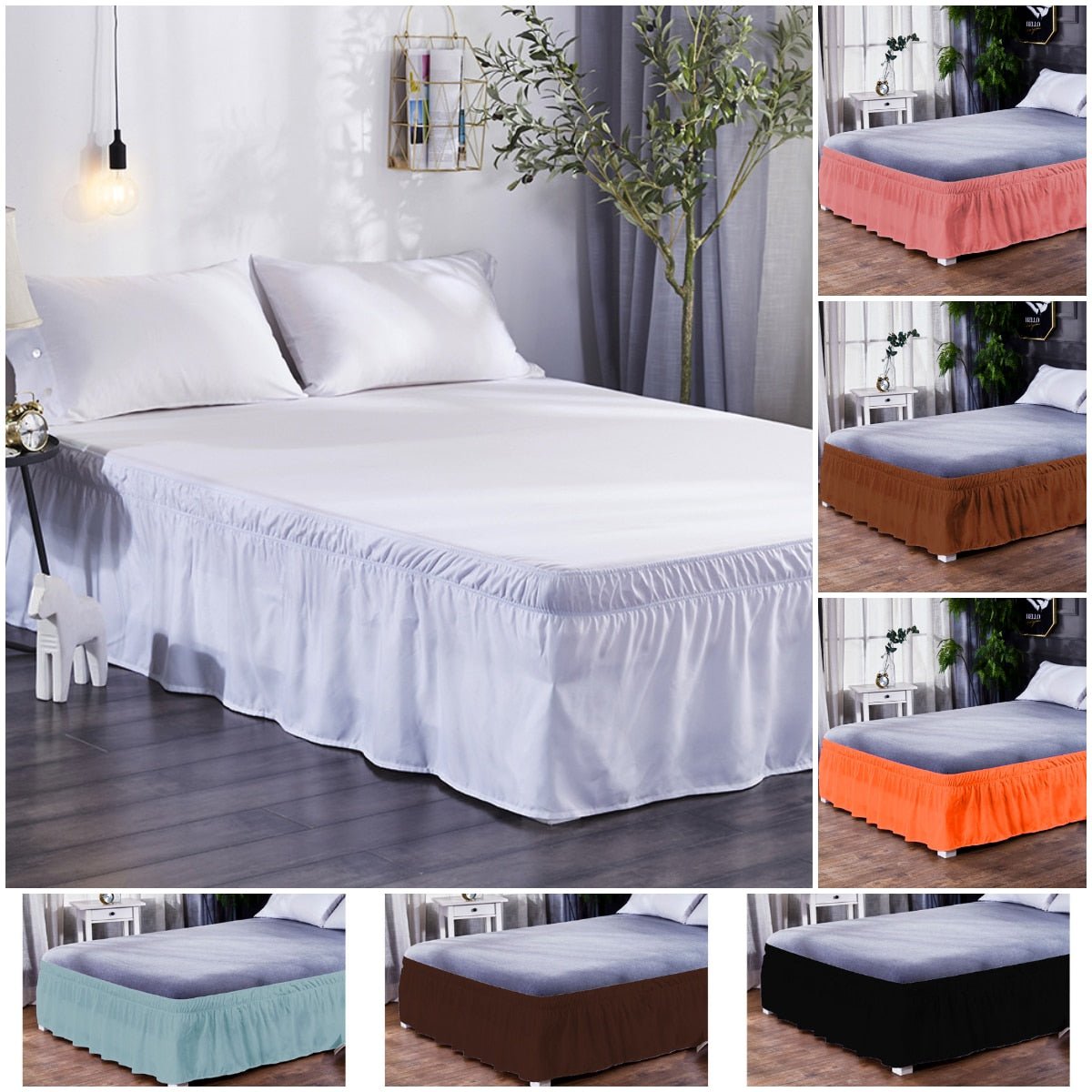 Pure Colored Bed Skirt - American Style - Casatrail.com