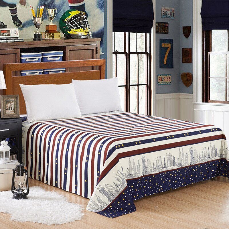 Queen King Bed Flat Sheet - Comfortable Frosted Soft Dormitory - Casatrail.com