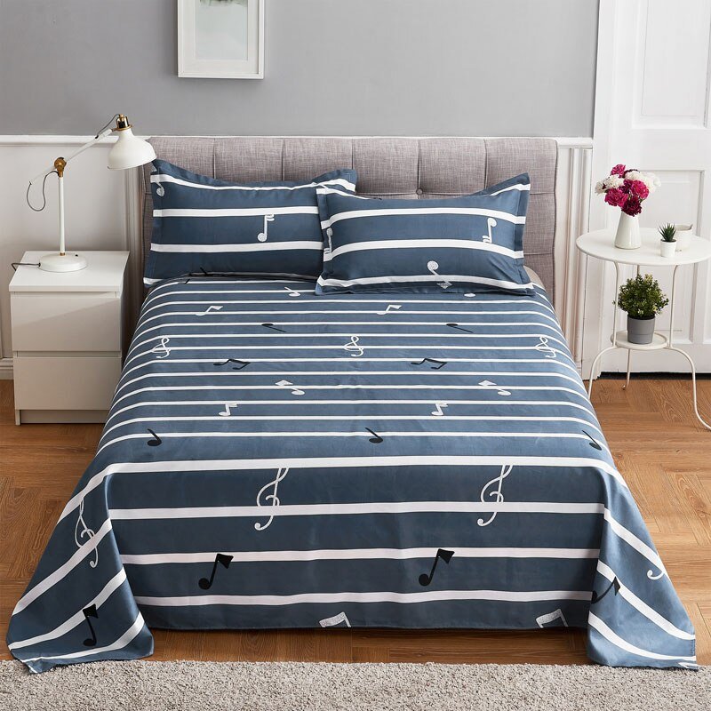 Queen King Bed Flat Sheet - Comfortable Frosted Soft Dormitory - Casatrail.com