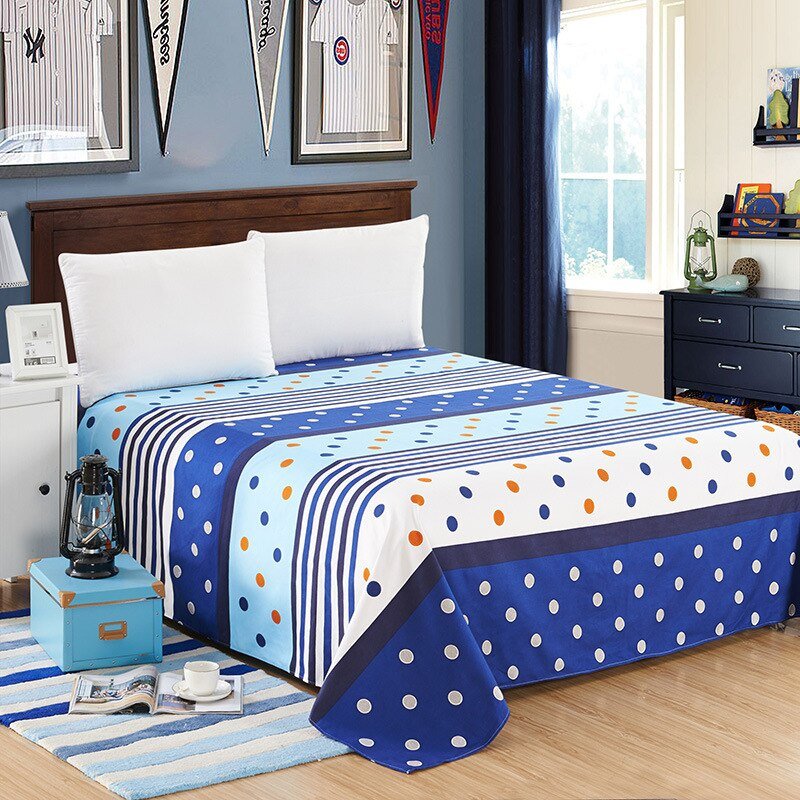 Queen King Bed Flat Sheet - Comfortable Frosted Soft Dormitory - Casatrail.com