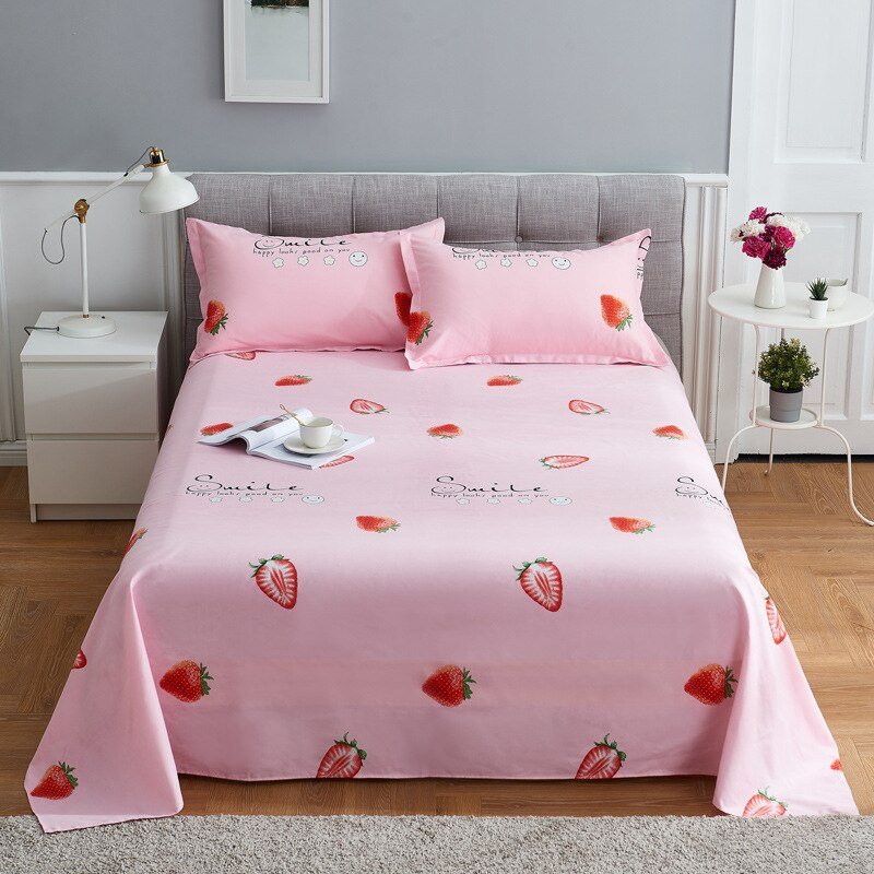 Queen King Bed Flat Sheet - Comfortable Frosted Soft Dormitory - Casatrail.com