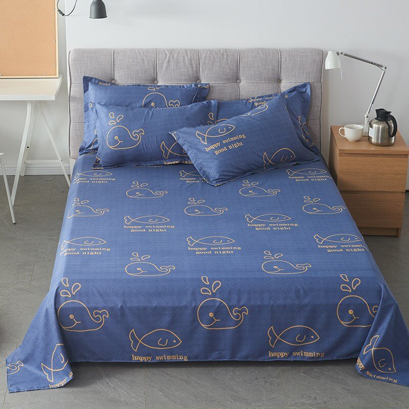 Queen King Bed Flat Sheet - Comfortable Frosted Soft Dormitory - Casatrail.com