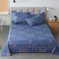 Thumbnail for Queen King Bed Flat Sheet - Comfortable Frosted Soft Dormitory - Casatrail.com