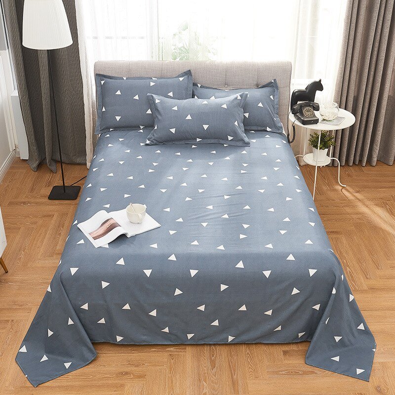 Queen King Bed Flat Sheet - Comfortable Frosted Soft Dormitory - Casatrail.com