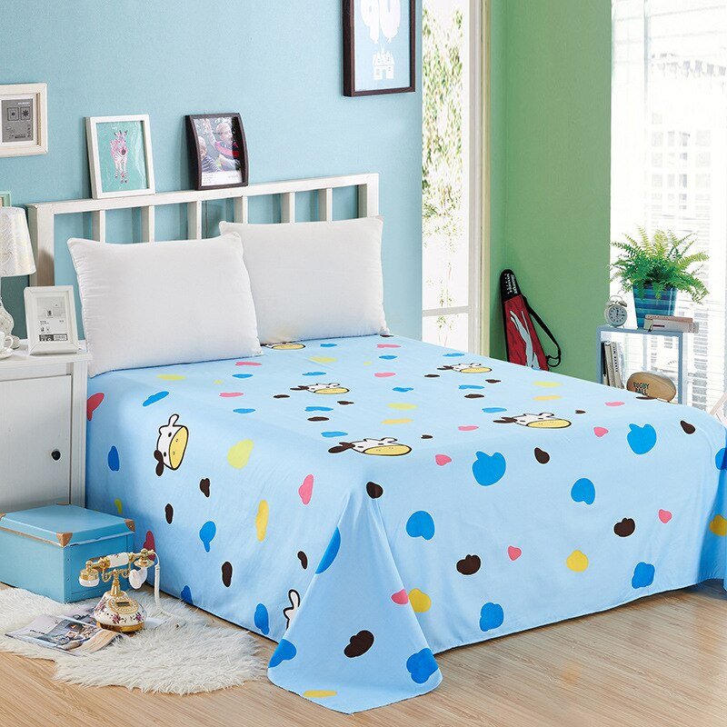 Queen King Bed Flat Sheet - Comfortable Frosted Soft Dormitory - Casatrail.com