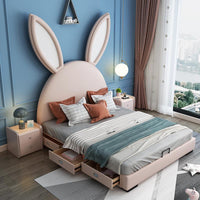 Thumbnail for Rabbit Children's Bed Simple Style Solid Wood Bedroom Bed - Casatrail.com