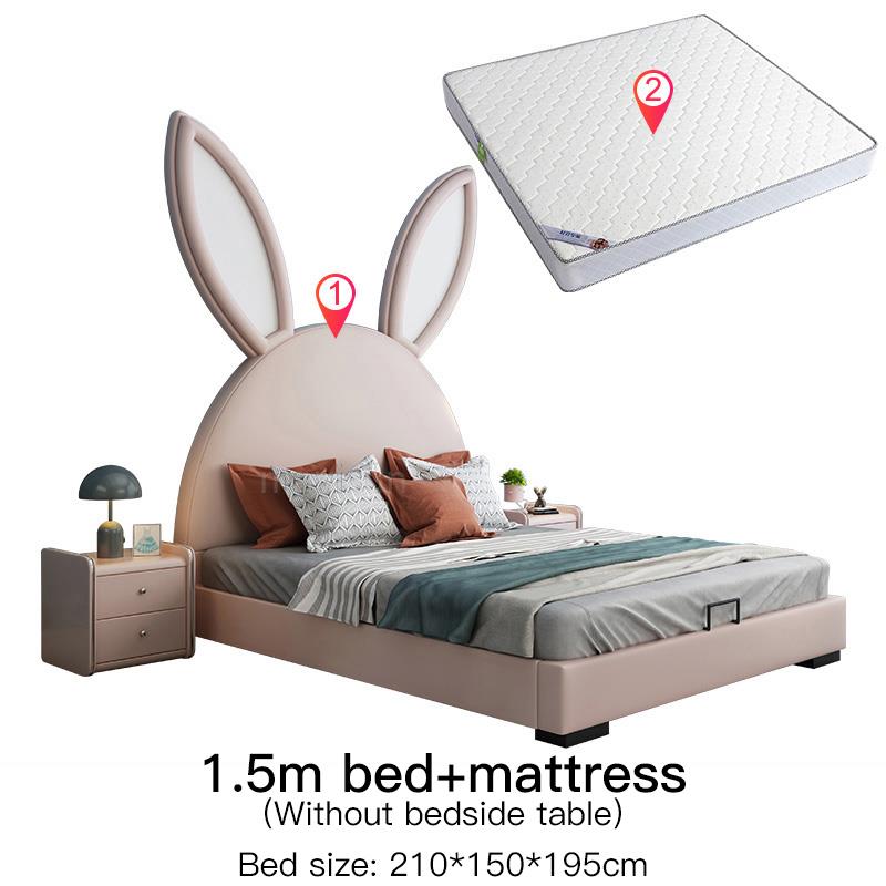 Rabbit Children's Bed Simple Style Solid Wood Bedroom Bed - Casatrail.com