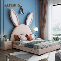 Thumbnail for Rabbit Children's Bed Simple Style Solid Wood Bedroom Bed - Casatrail.com